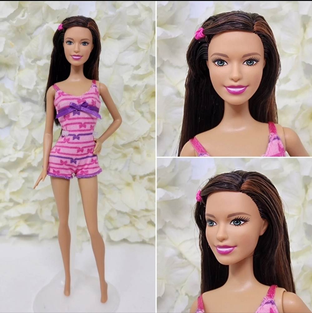 Mattel Barbie Fashionistas Teresa Model Doll Brunette Pink Lip Friend Pretty